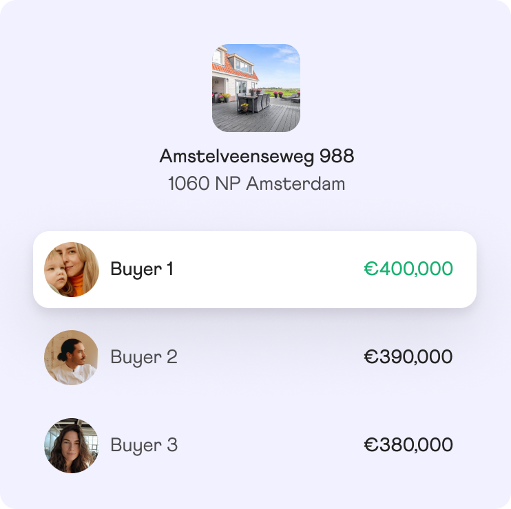 Receive offers from verified buyers